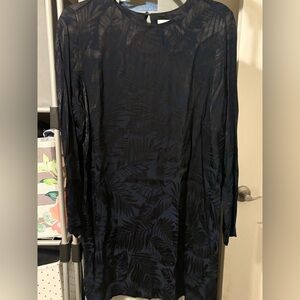 Navy blue rayon dress